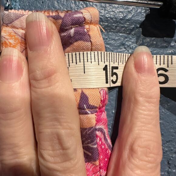 Old Navy Size Medium Floral Tropical Palazzo Dress Pant Ankle Capri - Picture 5 of 8